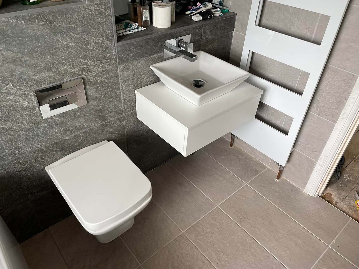 White toilet and sink