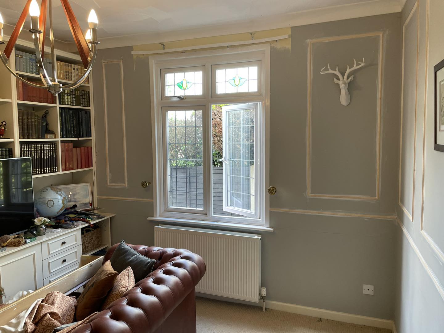 Light grey painted living room